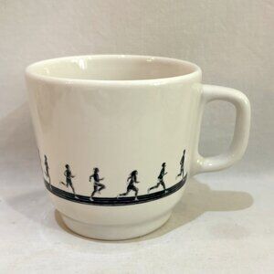 FISHS EDDY Jess Maz Design Runners Joggers Coffee Mug Teacup
